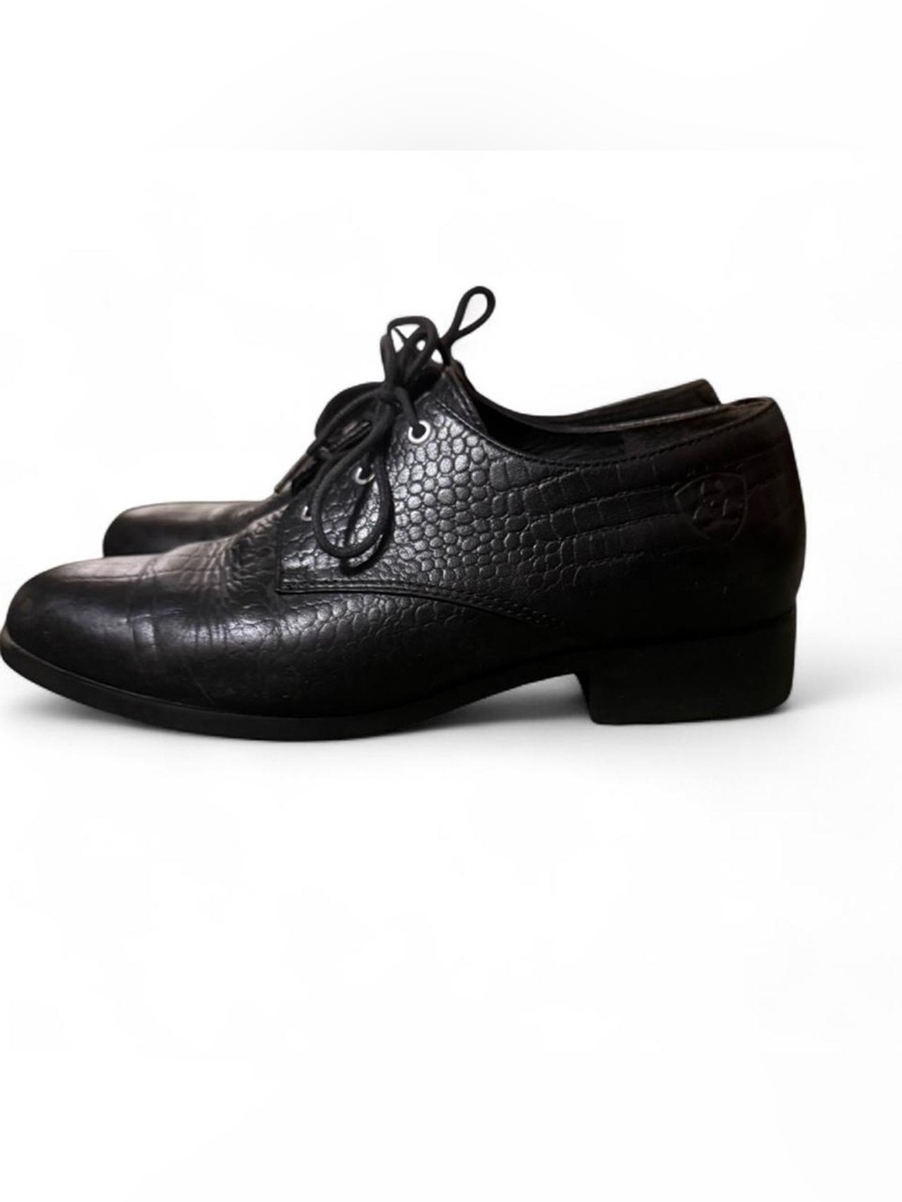Ariat Black Leather Lace-Up Oxfords